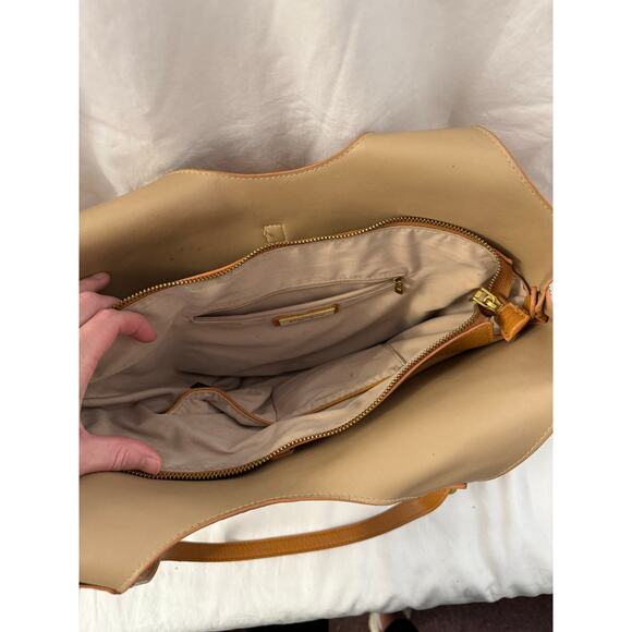 Miztique Isabelle Scoop Neck Tote Bag Leather Camel Brown GS - Picture 6 of 7